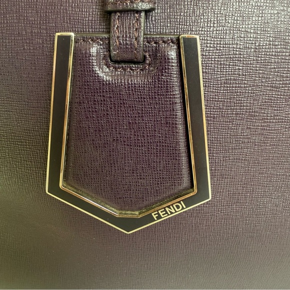 Fendi 2 Jours Plum Large Leather Bag - Picture 5 of 14